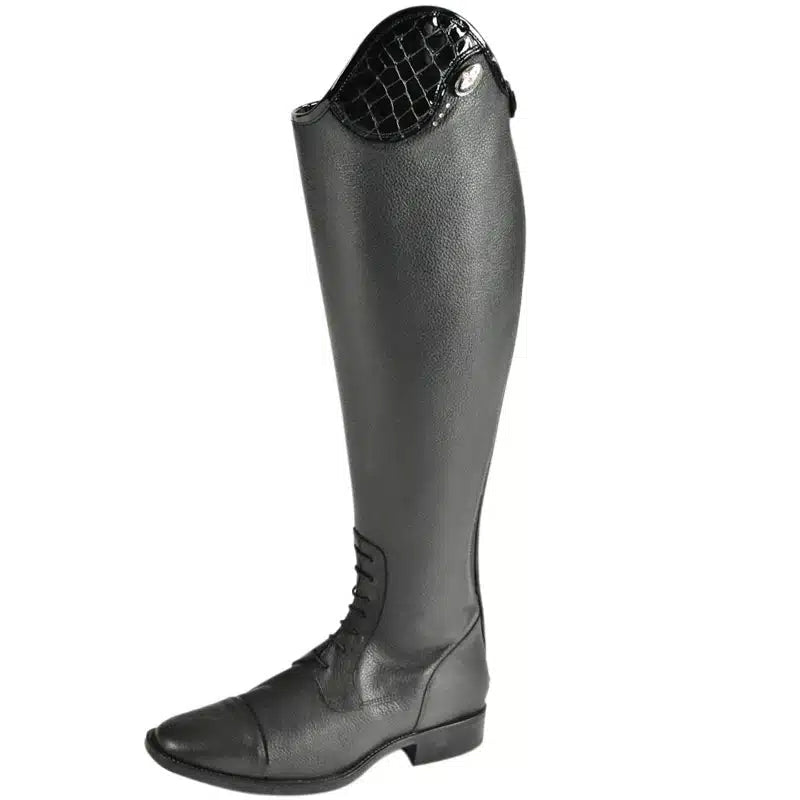 Salentino Black Lucidi Top Field Boot Grainy